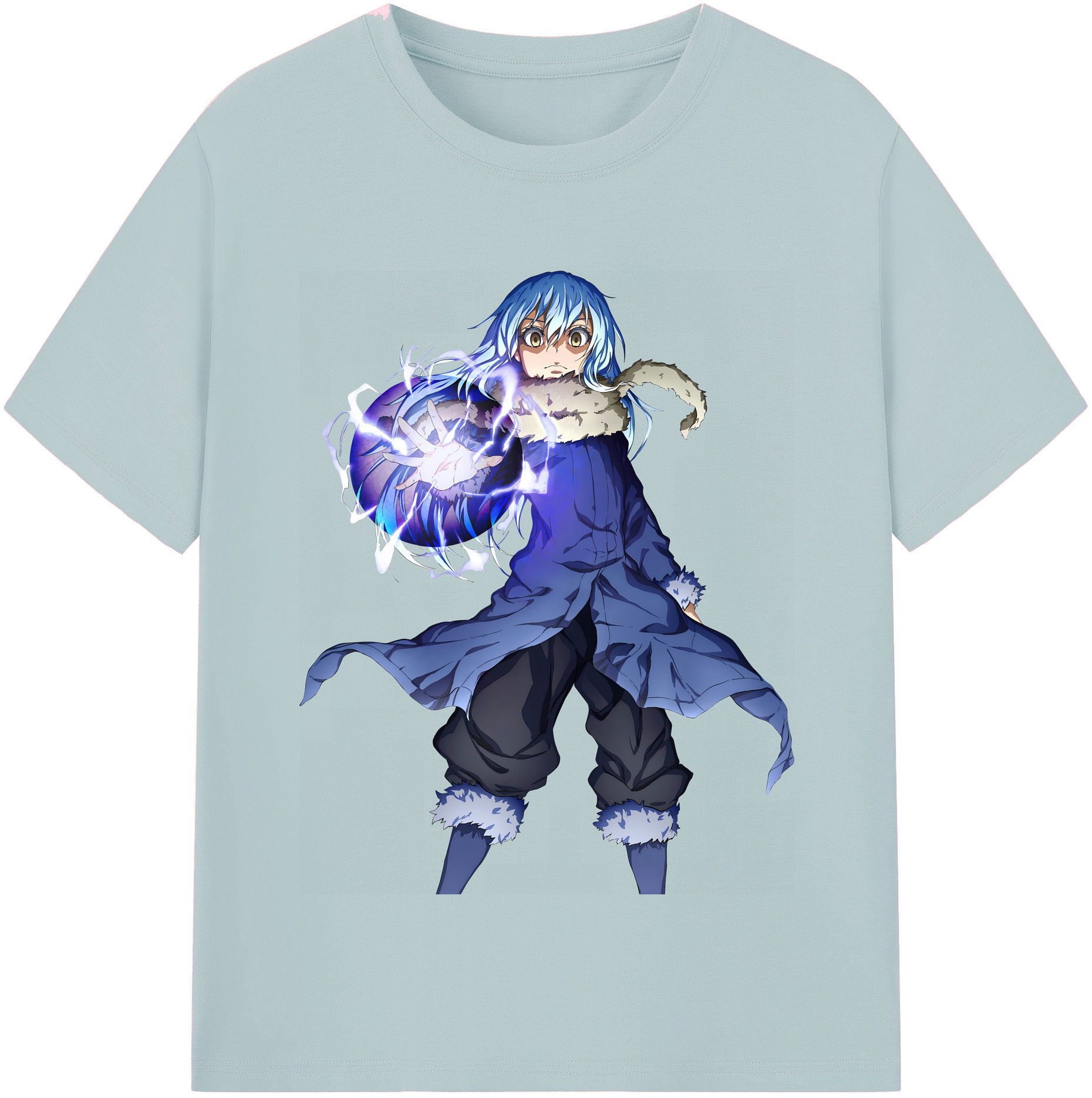 （画像用） 転スラ Regarding Reincarnated to Slime 綿100％半袖Tシャツ（フロントプリント）